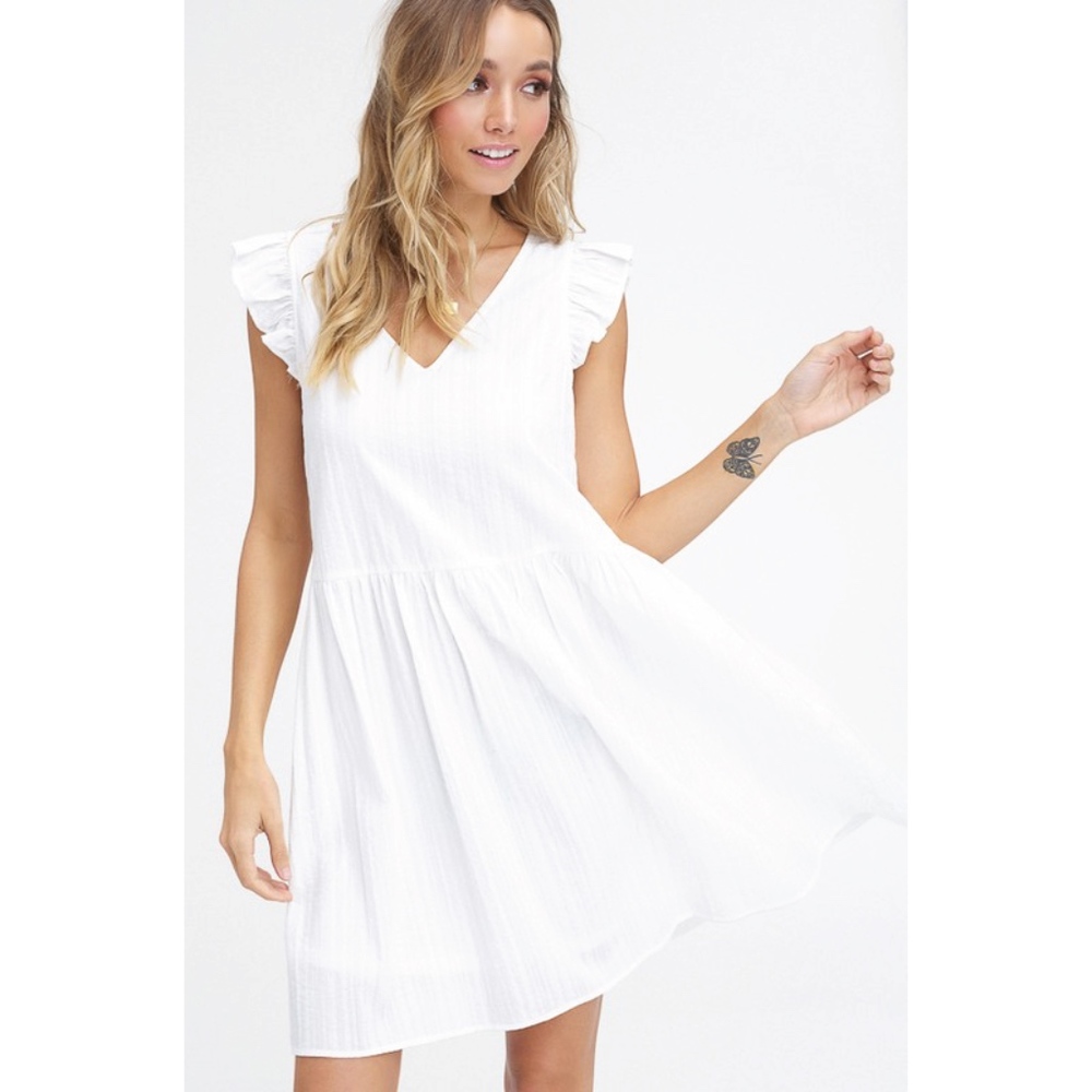 ♡ PRE-ORDER! ♡ $49 - White Summer Babydoll Dress